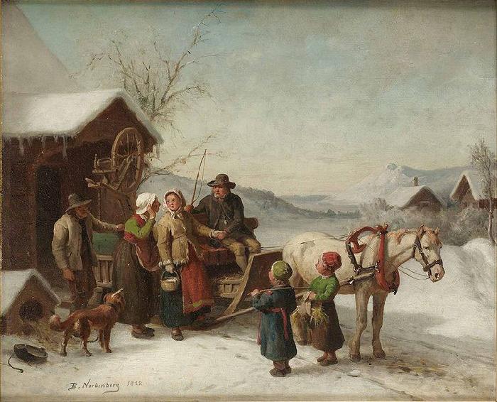 Bengt Nordenberg Vinterfard oil painting image